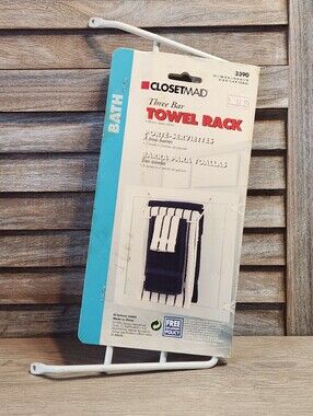 Closetmaid Triple Towel Rack 3390 Mounts Inside Cabinet